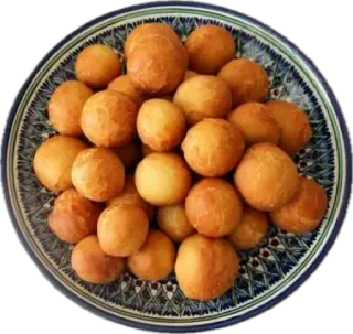 🤩 320c3e06 Nourriture, Friture, Boules, Assiette, Dessert, Pâtisserie telegram sticker