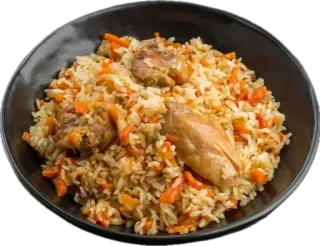 🤩 61b0b9b4 Pilaf, Riz, Carottes, Viande, Cuisine ouzbèke, Nourriture, Plat, Cuisine asiatique telegram sticker