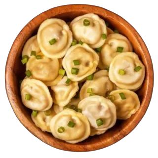 🫥 65d9cee0 raviolis, pelmeni, cuisine russe, bol, nourriture, cuisine telegram sticker
