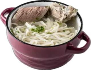 🤩 7fddfc75 soupe, nouilles, viande, nourriture, bouillon, repas, cuisine telegram sticker