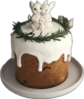 🤩 926e3846 gâteau, pâques, lapins, nourriture, dessert, fête, pâtisserie, vacances telegram sticker