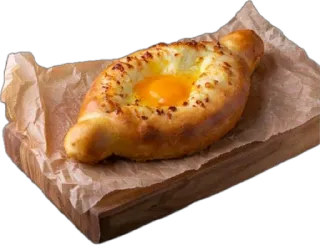 🤩 aea20d9e Khatchapouri, Cuisine géorgienne, Nourriture, Oeuf, Fromage, Pain, Khatchapouri adjaruli telegram sticker