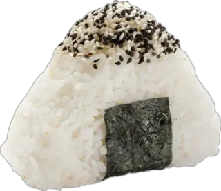 🤩 b2c77c30 Onigiri, Boule de riz, Algue nori, Cuisine japonaise, Graines de sésame, Nourriture, Snack telegram sticker