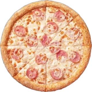 🤩 e06cf0f7 Pizza, Nourriture, Italien, Pepperoni, Fromage, Rond telegram sticker