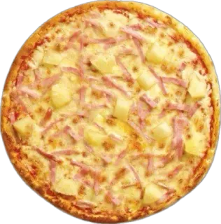 🤩 e4e6a805 pizza, nourriture, ananas, jambon, italien, dîner, déjeuner telegram sticker