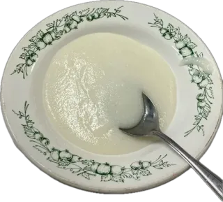 🤩 ef21ddee nourriture, soupe, crème, cuillère, assiette, repas, déjeuner, dîner telegram sticker