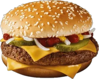 🤩 f054939d burger, hamburger, nourriture, fast food, fromage, sandwich, pain sésame telegram sticker