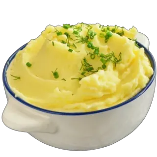 🫥 fe95fa8b purée de pommes de terre, nourriture, plat, repas, pommes de terre, plat réconfortant, bol, dîner telegram sticker