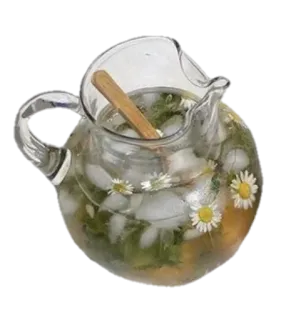 🤩 33ff1e5b minuman, pitcher, es, chamomile, minuman, musim panas, kesegaran whatsapp sticker