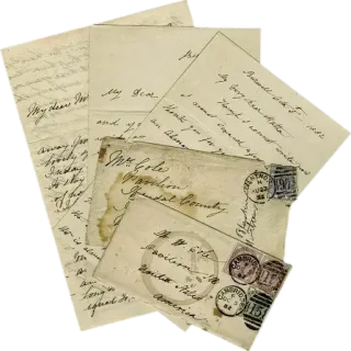 🤩 40e44376 My dear surat, amplop, korespondensi, vintage, pos, antik, efemera whatsapp sticker