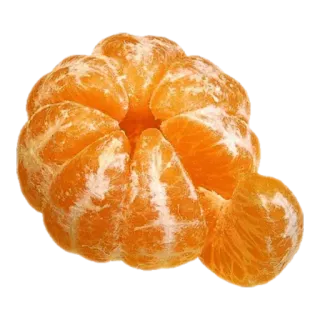 🤩 8fa100ea jeruk mandarin, buah citrus, buah, makanan, dikupas, sehat whatsapp sticker