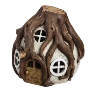 🤩 9cd57da6 rumah peri, dekorasi taman, rumah miniatur, rumah tunggul pohon, fantasi, unik whatsapp sticker