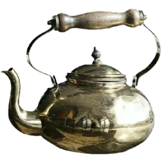 🤩 b48d0343 ceret, teko, logam, vintage, antik, peralatan dapur, teh, minuman whatsapp sticker