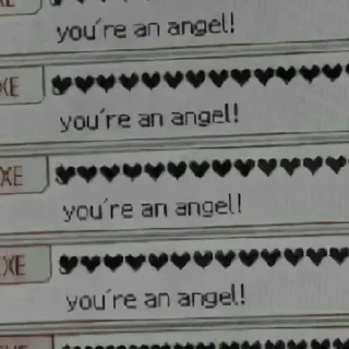 🤩 d7edd955 you're an angel! malaikat, positif, imut, pujian, hati whatsapp sticker