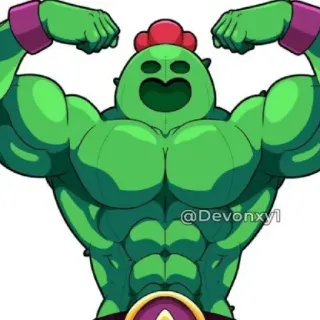 💪 0f4a13b2 @Devonxyl músculo, personagem, esteroides, desenho animado, paródia telegram sticker