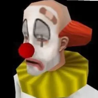 🤡 45445347 palhaço, triste, maquiagem, lágrimas, arte digital, personagem telegram sticker