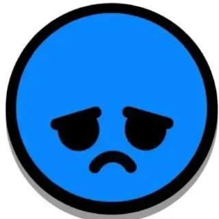 😞 e9887aea triste, azul, emoji, ícone, expressão, emoção telegram sticker
