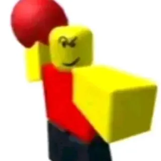 🙃 f6caf9eb roblox, avatar, personagem, jogo, amarelo, vermelho telegram sticker