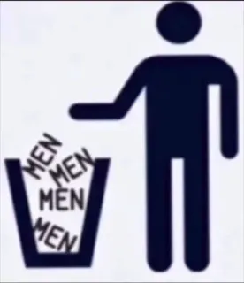 ☹️ 2ca08a22 MEN MEN MEN MEN pria, sampah, misandri, limbah, tempat sampah, jenis kelamin telegram sticker