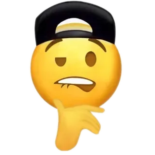 🙂 4d1cca21 emoji, thinking, question, unsure, confused, expression telegram sticker