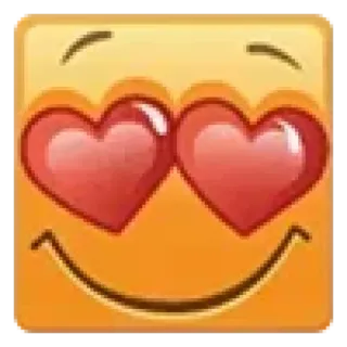 😍 4e6a4f09 emoji, mata hati, cinta, wajah, ekspresi, senang telegram sticker