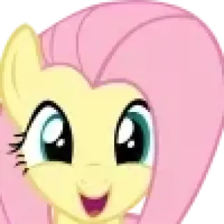☺️ 61e15690 Fluttershy My Little Pony Kartun, Poni, Lucu, Binatang, Persahabatan, Kuda telegram sticker