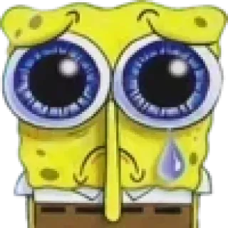 😥 6591c09d Spongebob Spongebob, Kartun, Sedih, Menangis, Air mata, Emoji telegram sticker