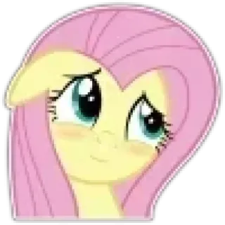 ☺️ bd66fbd1 Fluttershy My Little Pony kartun, poni, Fluttershy, lucu, My Little Pony, persahabatan telegram sticker