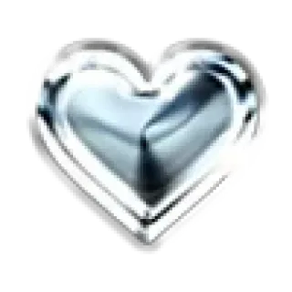 ❤️ e2e8f018 hati, cinta, mengkilap, krom, logam telegram sticker