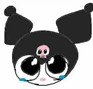 🍓 08b8fcac Kuromi クロミ, サンリオ, 悲しい, 泣く, かわいい, カワイイ telegram sticker