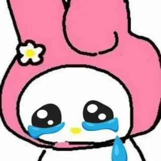 🍓 129a0942 My Melody マイメロディ, サンリオ, アニメ, 悲しい, 泣く, かわいい telegram sticker