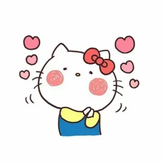 🍓 b477ff22 Hello Kitty かわいい, カワイイ, 猫, マンガ, ハート, サンリオ telegram sticker