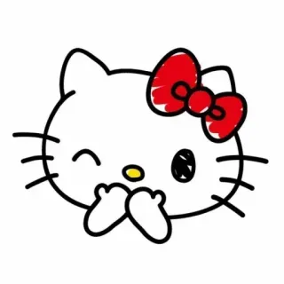 🍓 de338188 Hello Kitty ハローキティ, 漫画, かわいい, 猫, カワイイ, ウインク telegram sticker