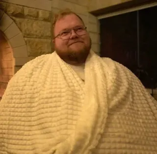 🫠 49d23c68 ผู้ชาย, เครา, แว่นตา, เสื้อคลุม, ภาพเหมือน, ในร่ม telegram sticker