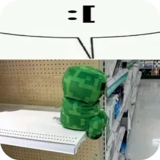 🧸 e60f2182 Creeper Minecraft :I Minecraft, Creeper, Videospiel, Plüschtier, Meme, Gaming whatsapp sticker