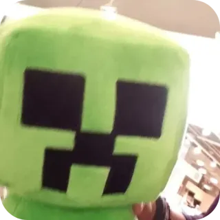 🧸 f2e6e711 Creeper Minecraft Creeper, Minecraft, Videospiel, Grün, Quadrat whatsapp sticker