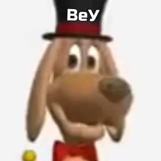 😂 3280f9ba Bey cachorro, cartola, gravata borboleta, desenho animado, animal telegram sticker