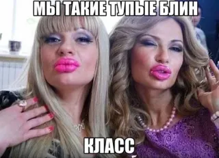 🌟 d840733b МЫ ТАКИЕ ТУПЫЕ БЛИН
КЛАСС 表情包, 幽默, 搞笑, 恶搞, 女性, 嘴唇, 俄罗斯 whatsapp sticker