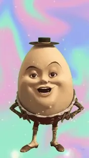 🤩 0da44487 Humpty Dumpty Humpty Dumpty, egg, fairy tale, nursery rhyme, character telegram sticker