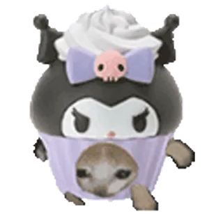 🐈 aa214092 Kuromi kuromi, cupcake, dog, meme, sanrio, character, cute, cartoon telegram sticker