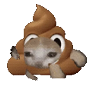 💩 abaf92a0 poop emoji, sad, dog, meme, funny, animal, cute telegram sticker