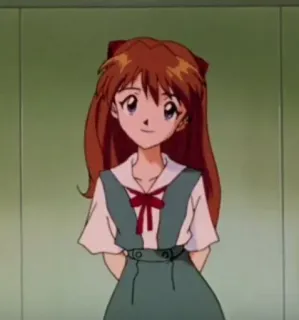 🥺 578c2004 Asuka Langley Sohryu Neon Genesis Evangelion Anime, Fille, Uniforme scolaire, Animation, Personnage, Evangelion, Asuka telegram sticker