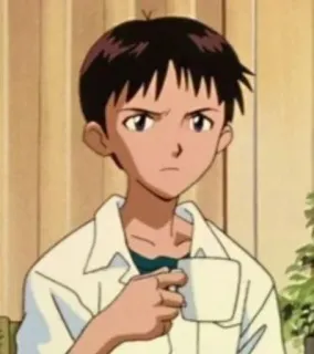 😐 65bdfefc Shinji Ikari Neon Genesis Evangelion Anime, Evangelion, Shinji Ikari, Personnage, Adolescent, Sérieux telegram sticker