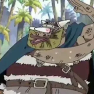 😦 6e745b43 One Piece, personnage, animé, pirate, salut telegram sticker