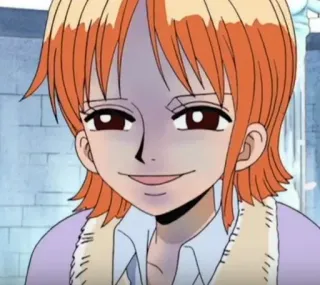 😈 80c90ad8 Nami One Piece Anime, One Piece, Nami, Personnage, Cheveux orange, Manga telegram sticker