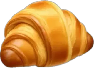 🤩 066f2dc7 croissant, pastry, food, baked goods, breakfast, bread, french pastry whatsapp sticker
