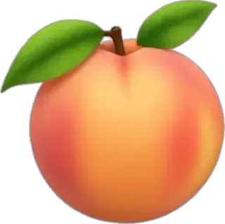 🤩 2306f04f peach, fruit, food, healthy, summer, sweet whatsapp sticker