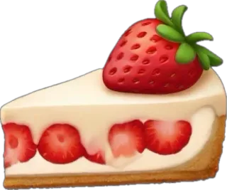 🤩 40300145 strawberry, cake, dessert, sweet, food whatsapp sticker