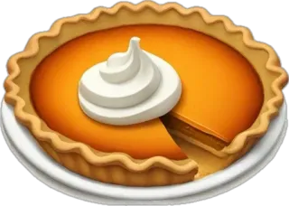 🤩 50960b5c pie, food, dessert, pumpkin pie, sweet, holiday, baking whatsapp sticker