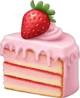 🤩 7eeeebd8 dessert, cake, strawberry, food, sweet, pastry whatsapp sticker